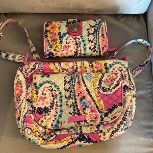Vera Bradley Wildflower Floral Crossbody Bag Set